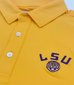 LSU Football Helmet Logo Performance Polo