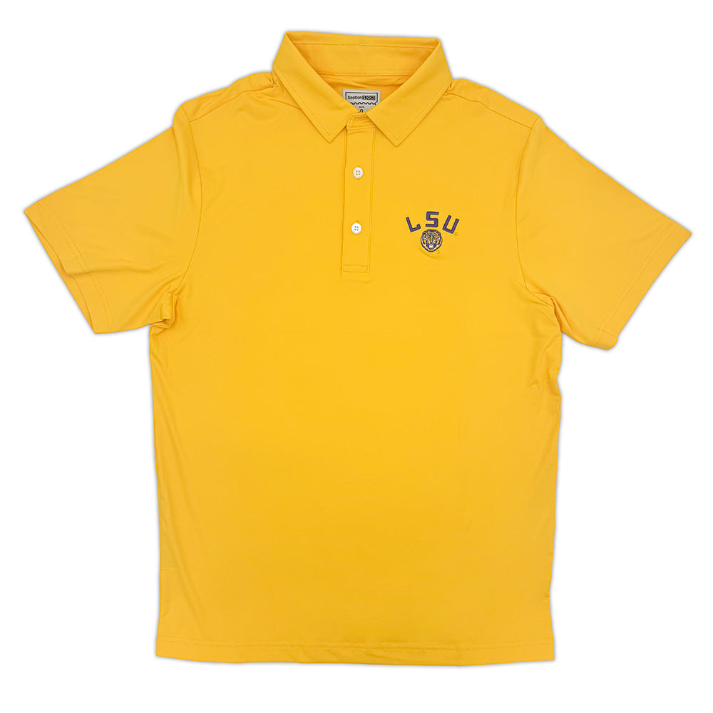 LSU Football Helmet Logo Performance Polo