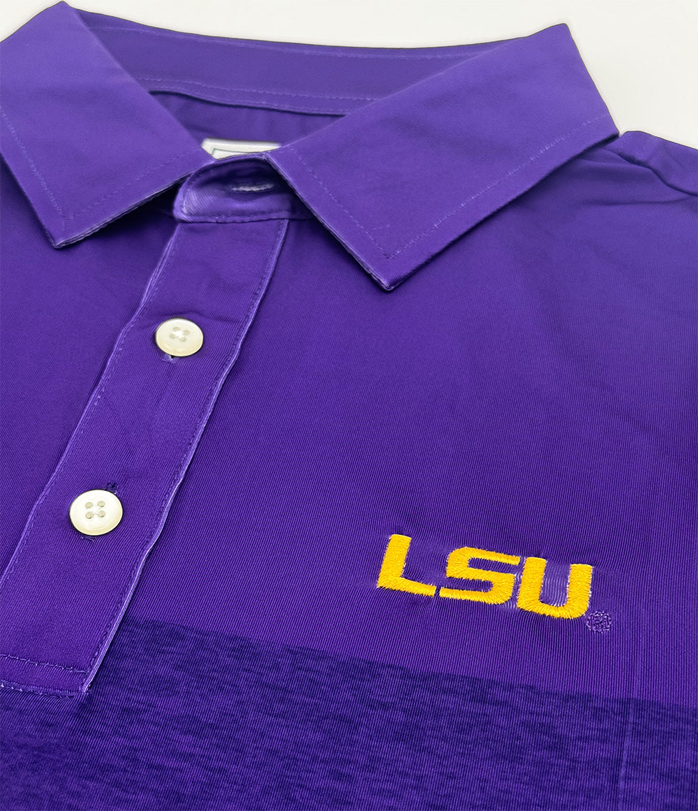 LSU Heather Block Performance Polo