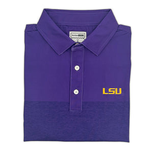 LSU Heather Block Performance Polo