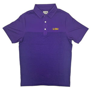 LSU Heather Block Performance Polo