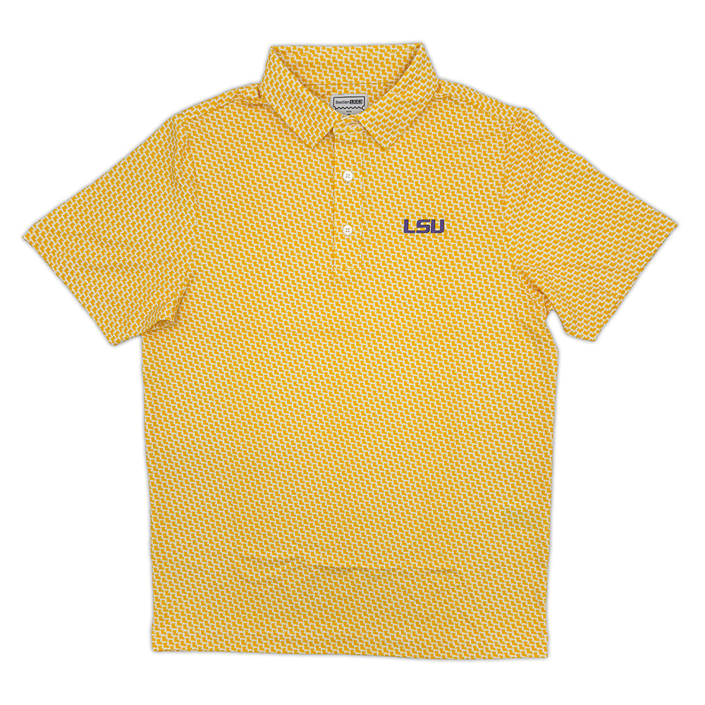 LSU Map Pattern Performance Polo