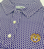 Load image into Gallery viewer, LSU Tiger Map Pattern Performance Polo

