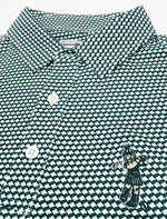 Load image into Gallery viewer, Michigan State Swinging Sparty Golf Club Pattern Performance Polo
