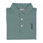Load image into Gallery viewer, Michigan State Swinging Sparty Golf Club Pattern Performance Polo
