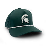 Load image into Gallery viewer, Michigan State PVC Patch Rope Hat, Green
