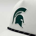 Load image into Gallery viewer, Michigan State PVC Patch Rope Hat, White
