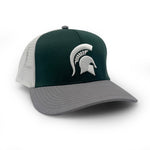 Load image into Gallery viewer, Michigan State Trucker Hat, Green and Gray
