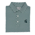 Load image into Gallery viewer, Michigan State Map Pattern Performance Polo
