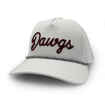Load image into Gallery viewer, Mississippi State Dawgs Script Rope Hat, White
