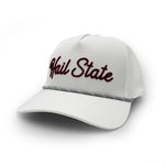 Load image into Gallery viewer, Mississippi State Hail State Script Rope Hat, White
