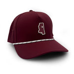 Load image into Gallery viewer, Mississippi State Map PVC Patch Rope Hat

