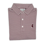 Load image into Gallery viewer, Mississippi State Map Striped Performance Polo
