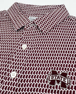 Load image into Gallery viewer, Mississippi State Map Pattern Performance Polo

