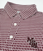 Load image into Gallery viewer, Mississippi State Vintage MSU Logo Map Pattern Performance Polo
