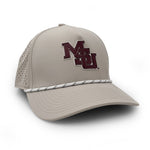 Load image into Gallery viewer, Mississippi State Vintage MSU Logo PVC Patch Rope Hat, Gray
