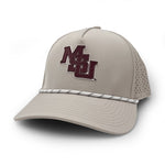 Load image into Gallery viewer, Mississippi State Vintage MSU Logo PVC Patch Rope Hat, Gray
