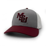 Load image into Gallery viewer, Mississippi State Vintage MSU Logo Trucker Hat, Gray and Maroon
