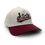 Load image into Gallery viewer, Mississippi State Script Two-Tone Rope Hat

