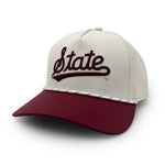 Load image into Gallery viewer, Mississippi State Script Two-Tone Rope Hat
