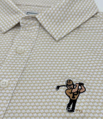 Load image into Gallery viewer, Swinging Purdue Pete Golf Club Pattern Performance Polo

