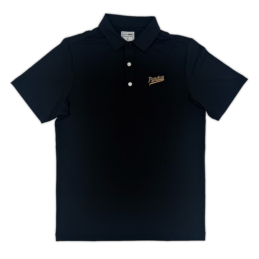 Script Gold Purdue Purdue Scipt Performance Polo – Section 103