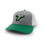 Load image into Gallery viewer, South Florida Logo Trucker Hat, Gray and Green
