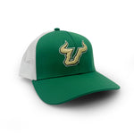 Load image into Gallery viewer, South Florida Logo Trucker Hat, Green and White
