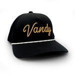 Load image into Gallery viewer, Vandy Script Rope Hat, Black
