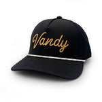 Load image into Gallery viewer, Vandy Script Rope Hat, Black
