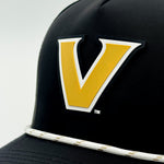Load image into Gallery viewer, Vanderbilt PVC Patch Rope Hat, Black
