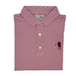 Load image into Gallery viewer, Virginia Tech Swinging HokieBird Golf Club Pattern Performance Polo
