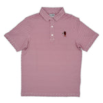 Load image into Gallery viewer, Virginia Tech Swinging HokieBird Golf Club Pattern Performance Polo
