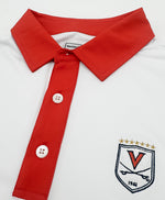 Load image into Gallery viewer, Virginia Soccer Crest Contrast Collar Performance Polo
