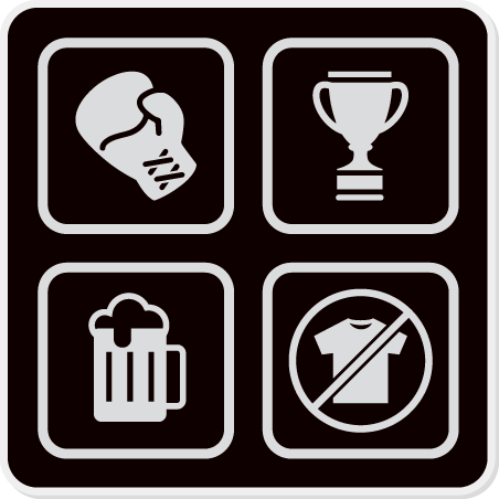 Fight, Win, Drink, Get Naked Pin