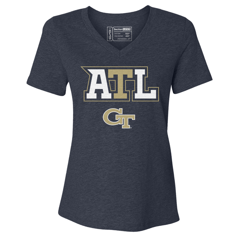 Georgia Tech ATL Women's V-Neck T-Shirt