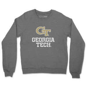 Georgia Tech Logo + Wordmark Crewneck Sweatshirt