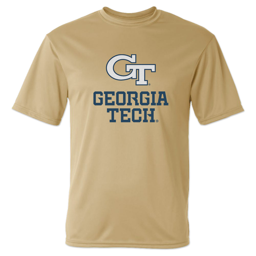 georgia tech gear Georgia Tech Logo + Wordmark Performance T-Shirt 4XL / Tech Gold