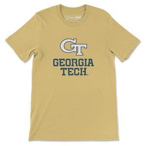 Georgia Tech Logo + Wordmark T-Shirt, Gold