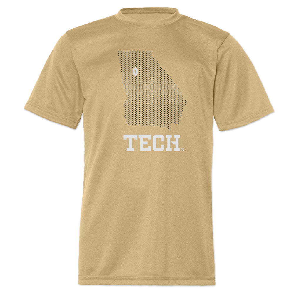 Georgia Tech Mesh Map Youth Performance T-Shirt