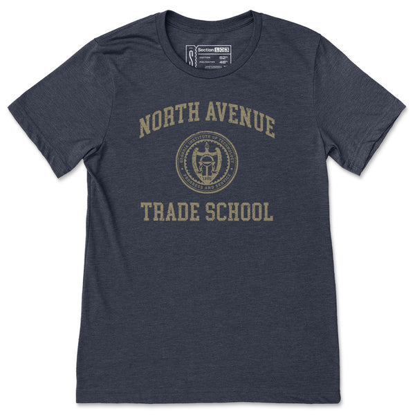 Georgia Tech North Avenue Trade School T-Shirt, Navy – Section 103